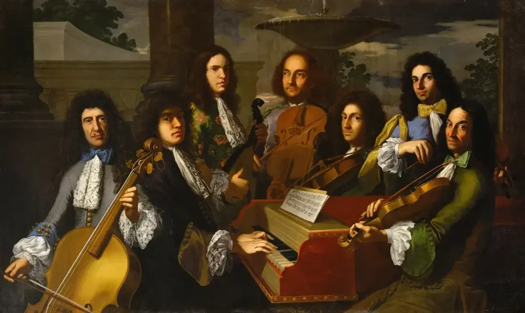 Basse continue - Les musiciens du Prince Ferdinand de Medici, Anton Domenico Gabbiani - Firenze, Galleria Palatina, v. 1685