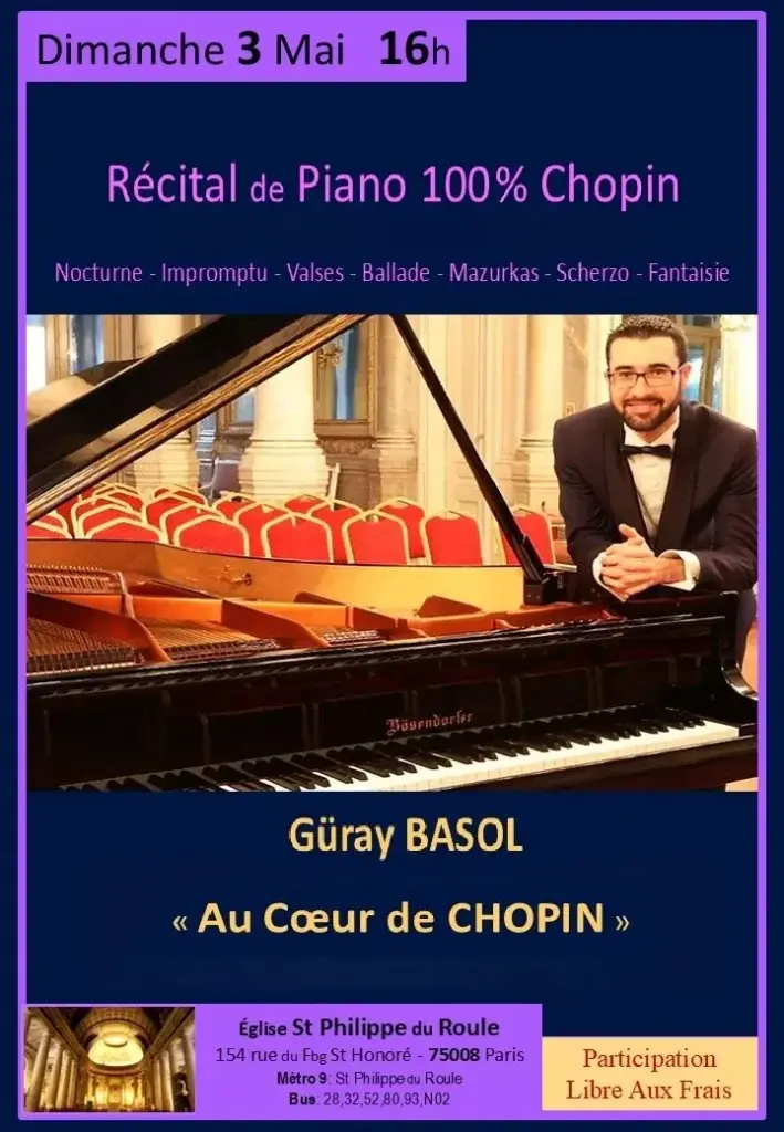 Güray Basol - Récital 100% Chopin - Mai 2026