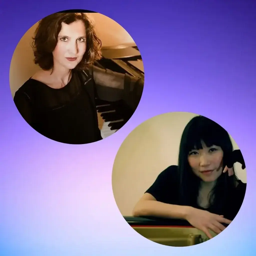 Photomontage de Juliette Rabaté et Nozomi Misawa avec leurs instruments